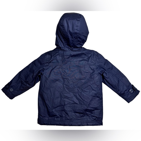 Hanna Andersson Hooded Water Resistant Jacket Girls 5 Navy Nautical Coat - Picture 7 of 9